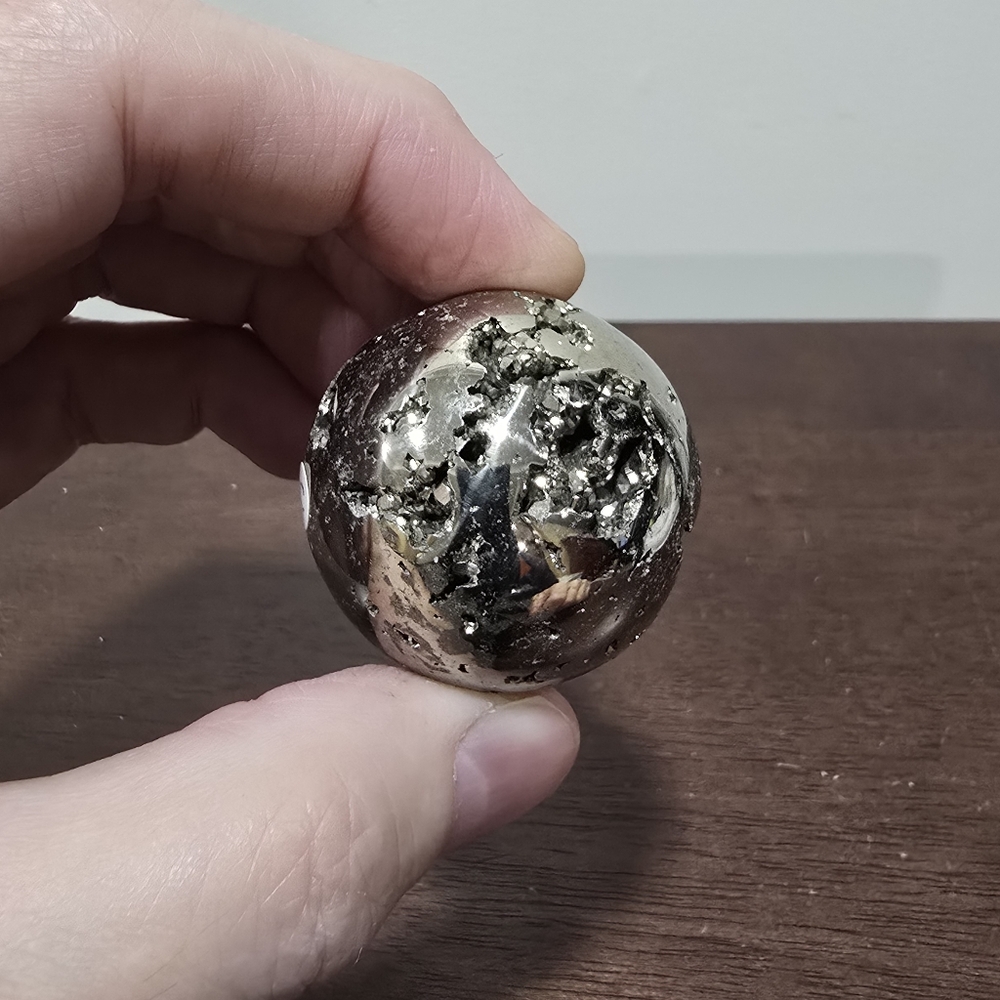 Pyrite Crystal Sphere #C 39 mm